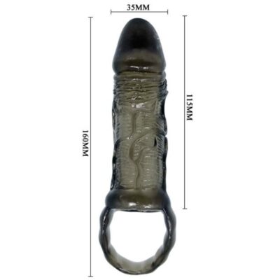 Capa de extensão homem pênis e correia 11,5 cm baile for him caliente. Pt