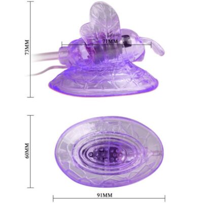 Borboleta vibrante com controle remoto roxo baile stimulating caliente. Pt