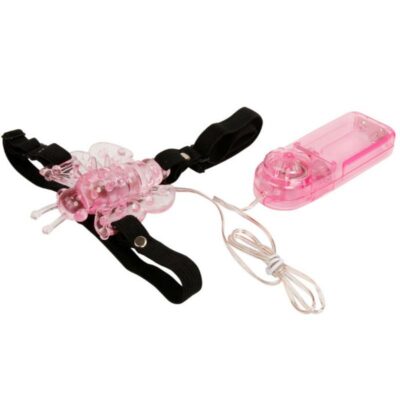 Estimulando borboleta com arnês baile stimulating caliente. Pt