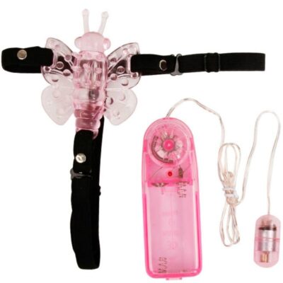 Estimulando borboleta com arnês baile stimulating caliente. Pt