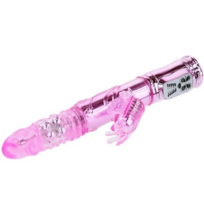 Alternative view of VIBRADOR RECARGABLE CON ROTACION Y ESTIMULADOR THROBBING BUTTERFLY