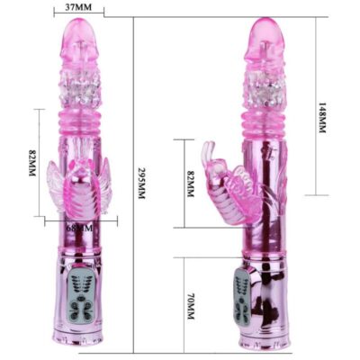 Multifunção de vibrador recarregável com borboleta de rapido estimulante de clit baile rotations caliente. Pt