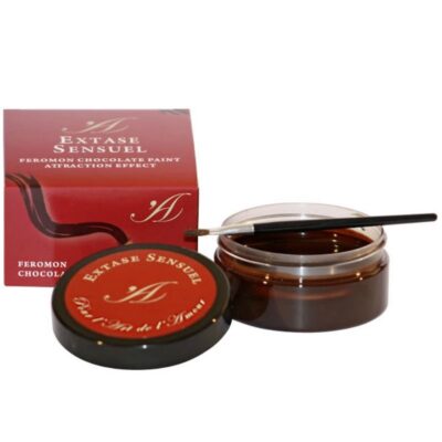 Efeito de atração da tinta de chocolate sensuel extase extase sensual caliente. Pt
