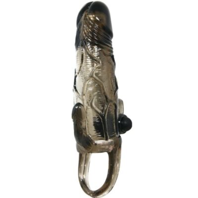 Tampa do pênis brave man com clit e estimulação anal bala dupla preta 16,5 cm baile for him caliente. Pt