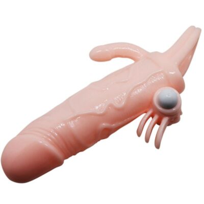 Capa de pênis brave man com clit e carne de estimulação anal 16,5 cm baile for him caliente. Pt