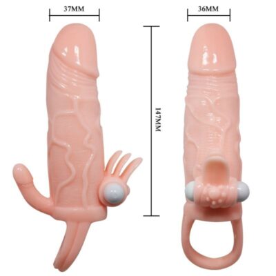 Capa de pênis brave man com clit e carne de estimulação anal 16,5 cm baile for him caliente. Pt
