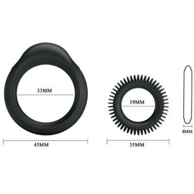 KIT 2 ANILLOS SILICONA RING MANHOOD 10 Kit anéis de silicone manhood baile for him caliente. Pt