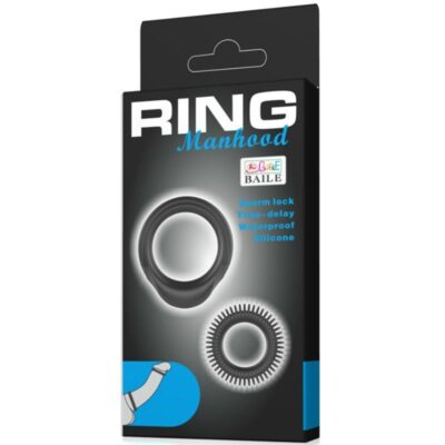 KIT 2 ANILLOS SILICONA RING MANHOOD 11 Kit anéis de silicone manhood baile for him caliente. Pt