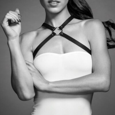 Alternative view of BIJOUX INDISCRETS MAZE CROSS CHEST HARNESS BLACK