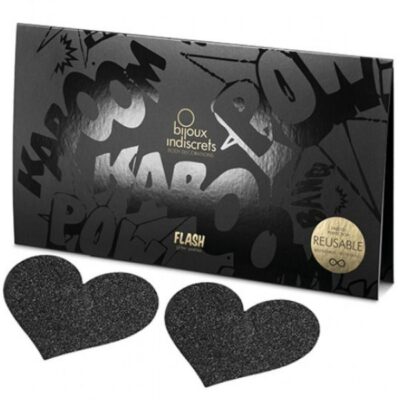 Bijoux pezoneras flash black heart bijoux flash collection caliente. Pt