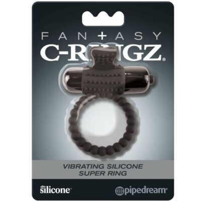 Anel vibrante de silicone preto fantasy c-ring fantasy c-ringz caliente. Pt