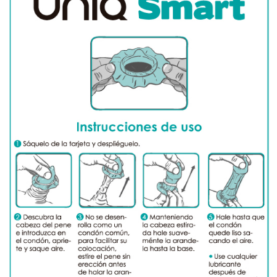 Alternative view of UNIQ SMART LATEX FREE PRE-ERECTION CONDOMS 3 UNITS