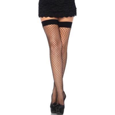 PERNA AVENUE FISHNET ALTA COXA PRETA TAMANHO ÚNICO