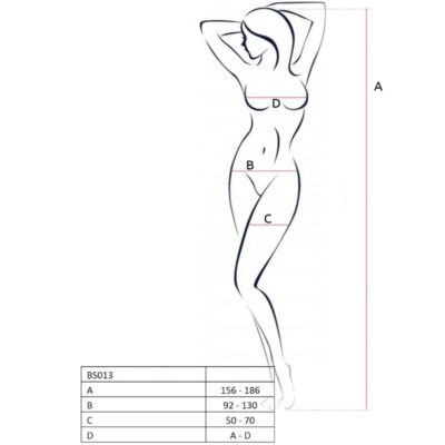 Alternative view of passion woman bs013 bodystocking black one size
