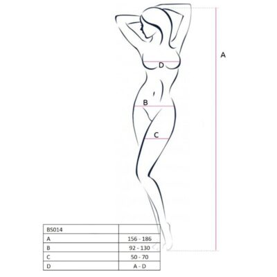 Alternative view of passion woman bs014 bodystocking red one size