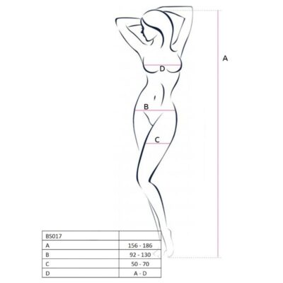 Alternative view of passion woman bs017 bodystocking white one size