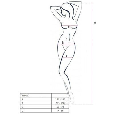 Alternative view of passion woman bs019 bodystocking white one size