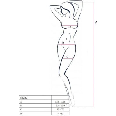 Alternative view of passion woman bs020 bodystocking black one size