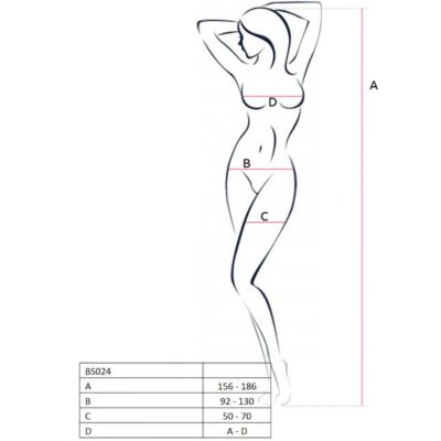 Alternative view of passion woman bs024 bodystocking white one size