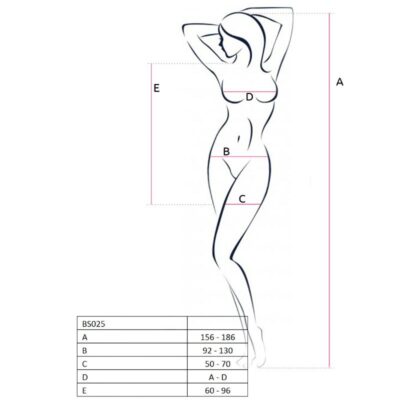 Alternative view of passion woman bs025 bodystocking vestido estilo branco um tamanho
