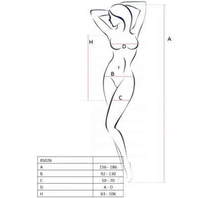 Alternative view of passion woman bs026 vestido de bodystocking estilo branco tamanho único