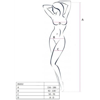 Alternative view of passion woman bs032 bodystocking red one size
