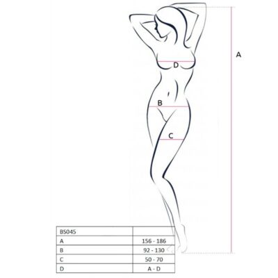 Alternative view of passion woman bs045 bodystocking black one size
