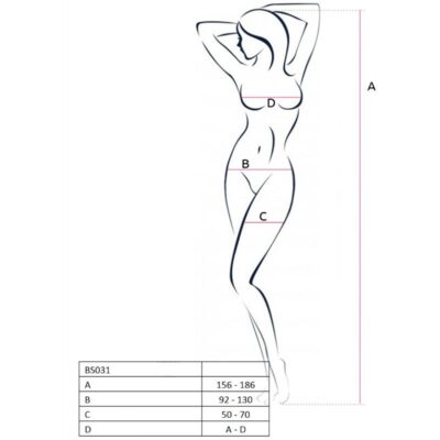 Alternative view of passion woman bs031 bodystocking red one size