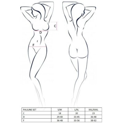 Paixão mulher paulina conjunto de 3 peças tamanho l / xl passion woman sets caliente. Pt