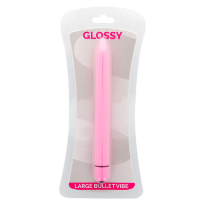 Brilhante slim vibrador rosa glossy caliente. Pt