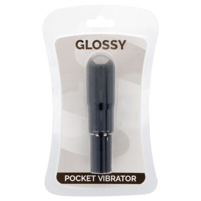 Pocket vibrator black brilhante glossy caliente. Pt