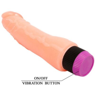 Carne vibradora realística e flexível 24 cm baile vibrators caliente. Pt