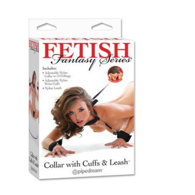 Alternative view of COLAR DE FETICHE COM PUNHOS E TELA