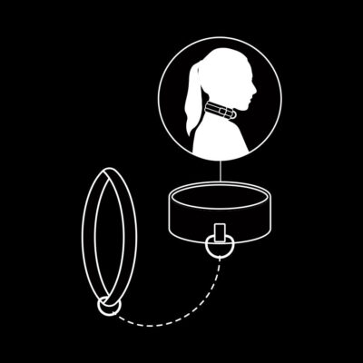 Fetish submissive collar con cadena con forro de nopreno - image 11