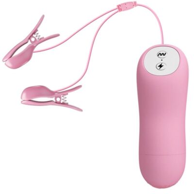 ROMANTIC WAVE PINZAS CON VIBRACION Y ELECTROSHOCK 12 Grampos de bico vibrantes de onda romântica e de choque elétrico baile stimulating caliente. Pt