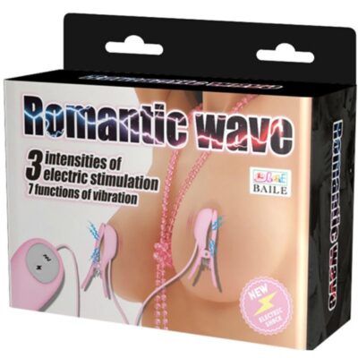 ROMANTIC WAVE PINZAS CON VIBRACION Y ELECTROSHOCK 17 Grampos de bico vibrantes de onda romântica e de choque elétrico baile stimulating caliente. Pt