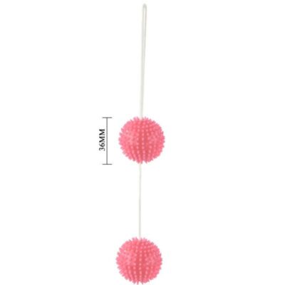 Bolas picadas de prazer profundamente rosa 3,6 cm baile stimulating caliente. Pt