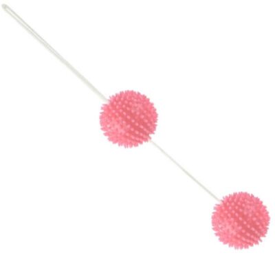 Bolas picadas de prazer profundamente rosa 3,6 cm baile stimulating caliente. Pt