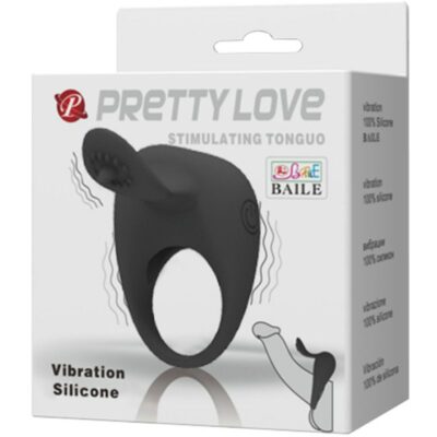 Anel de silicone vibrando bonito amor com língua pretty love caliente. Pt