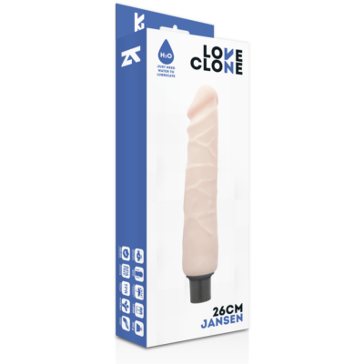 Loveclone jansen auto-lubrificação dong carne 26cm loveclone caliente. Pt