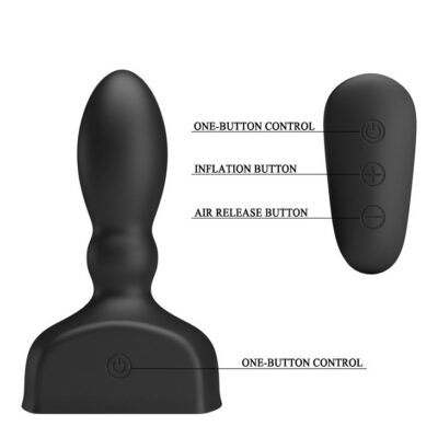 Estimulador de próstata inflável e vibrante de marriel bonito amor pretty love bottom caliente. Pt
