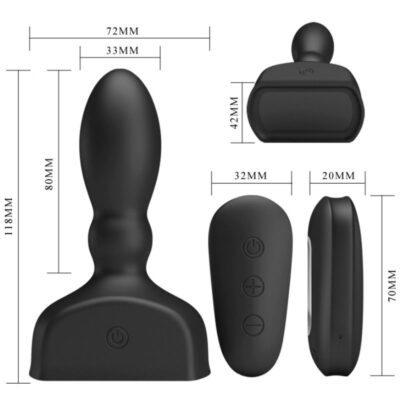 Estimulador de próstata inflável e vibrante de marriel bonito amor pretty love bottom caliente. Pt