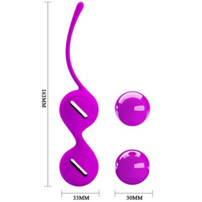 Bolas orgásmicas do amor bonito kegel aperto i roxo pretty love flirtation caliente. Pt