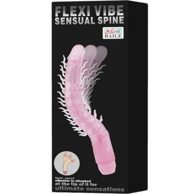Alternative view of FLEXI VIBE SENSUAL SPINE BENDABLE VIBRATING DILDO LILA 23.5 CM