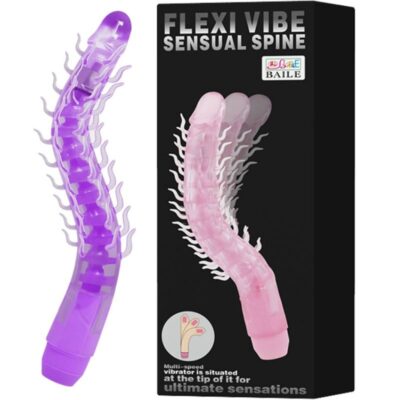 Flexi vibe sensual spine bendable vibrante roxo 23,5 cm baile caliente. Pt
