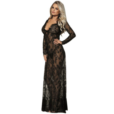 Alternative view of subblime manga longa vestido longo l / xl