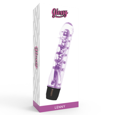 Brilhante lenny vibrador roxo glossy caliente. Pt