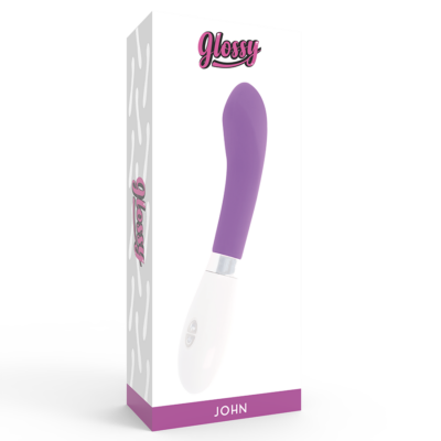 Brilhante john vibrator purple glossy caliente. Pt