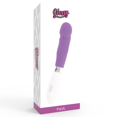 Brilhante paul vibrador roxo glossy caliente. Pt
