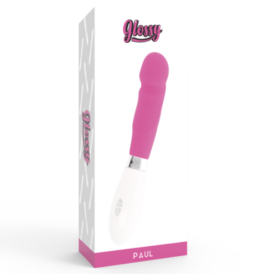 Brilhante paul vibrador rosa glossy caliente. Pt